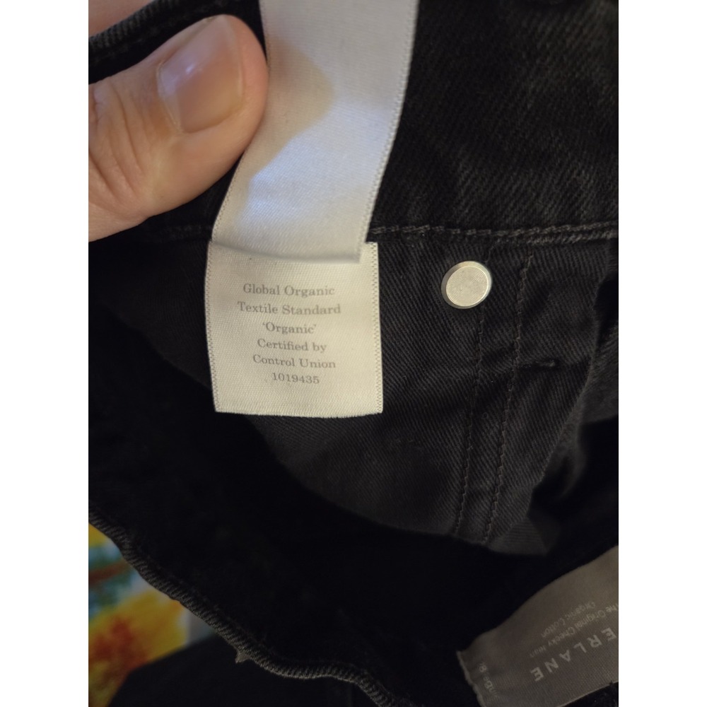 Everlane The Original Cheeky Jean Women 28 Black High Rise Straight Leg Organic - Picture 8 of 9